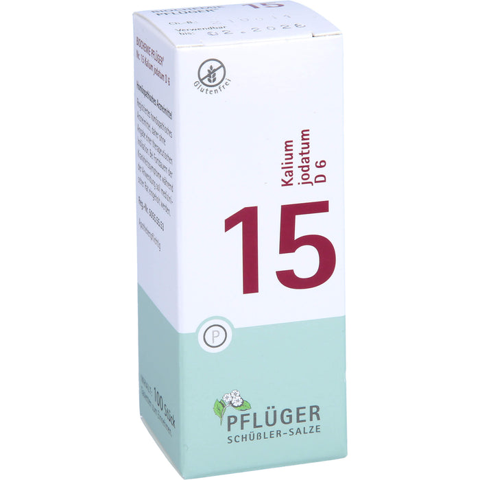 Pflüger Biochemie Nr.15 Kalium jodatum D6 Tabletten, 100 St. Tabletten