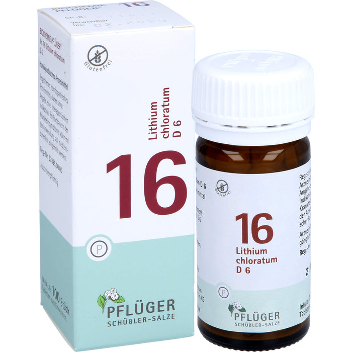 Pflüger Biochemie Nr.16 Lithium chloratum D6 Tabletten, 100 St. Tabletten