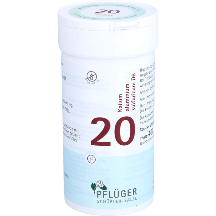 Pflüger Biochemie Nr.20 Kalium aluminium sulfuricum D6 Tabletten, 400 St. Tabletten
