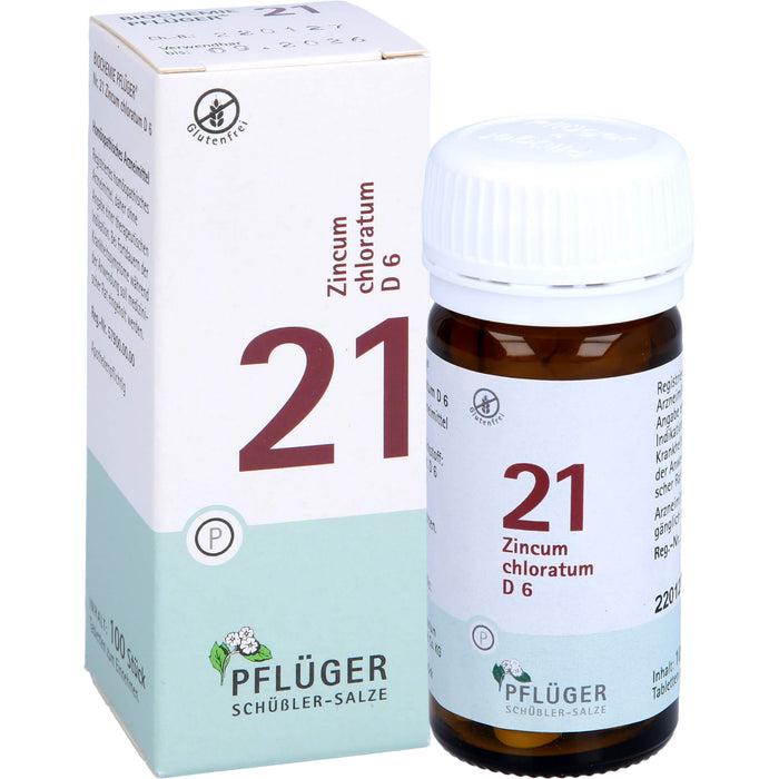 Pflüger Biochemie Nr.21 Zincum chloratum D6 Tabletten, 100 St. Tabletten