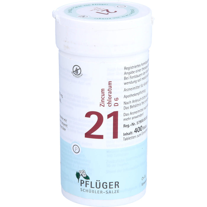 Pflüger Biochemie Nr.21 Zincum chloratum D6 Tabletten, 400 St. Tabletten