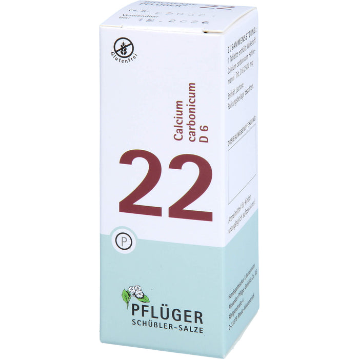 Pflüger Biochemie Nr.22 Calcium carbonicum D6 Tabletten, 100 St. Tabletten