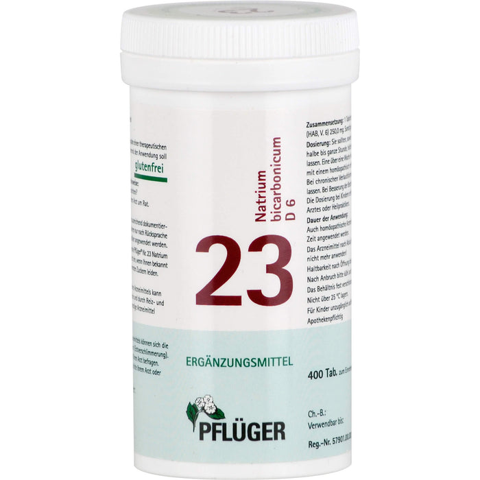 Pflüger Biochemie Nr.23 Natrium bicarbonicum D6 Tabletten, 400 St. Tabletten