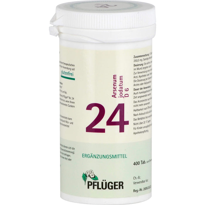 Pflüger Biochemie Nr.24 Arsenum jodatum D6 Tabletten, 400 St. Tabletten