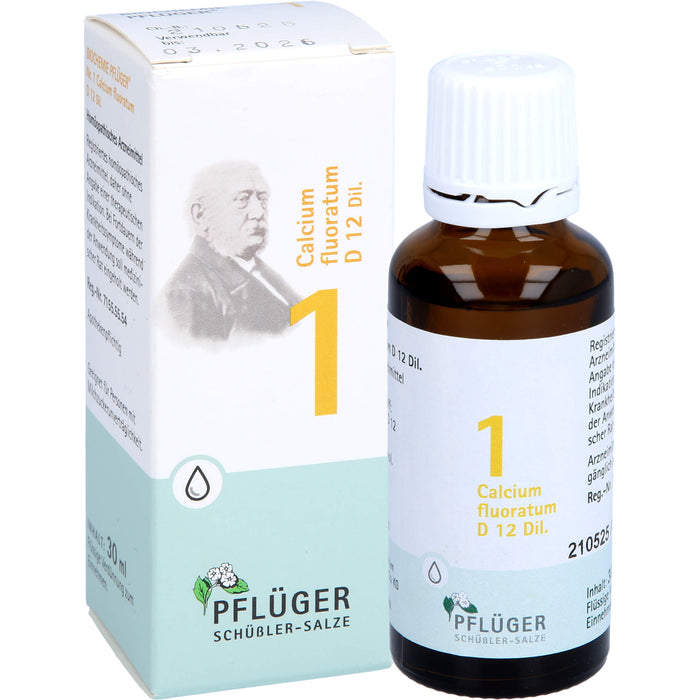 Pflüger Biochemie Nr.1 Calcium fluoratum D12 Dilution, 30 ml Lösung
