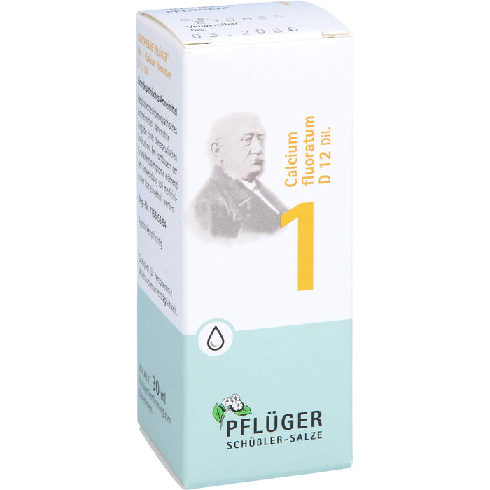 Pflüger Biochemie Nr.1 Calcium fluoratum D12 Dilution, 30 ml Lösung