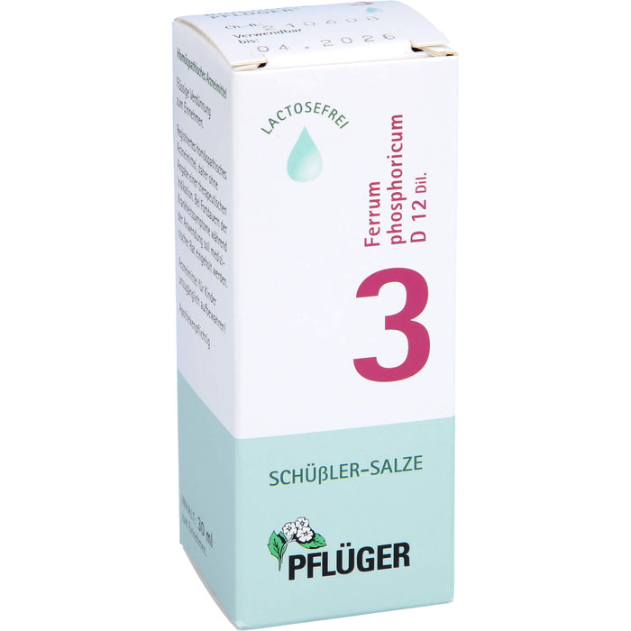 Biochemie Nr.3 Ferrum phosphoricum D12 Pflüger Dil., 30 ml TRO