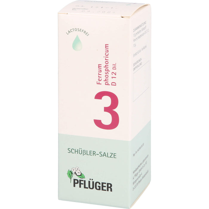 Pflüger Biochemie Nr.3 Ferrum phosphoricum D12 Dilution, 100 ml Lösung