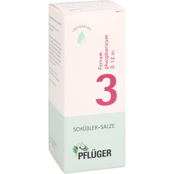 Pflüger Biochemie Nr.3 Ferrum phosphoricum D12 Dilution, 100 ml Lösung