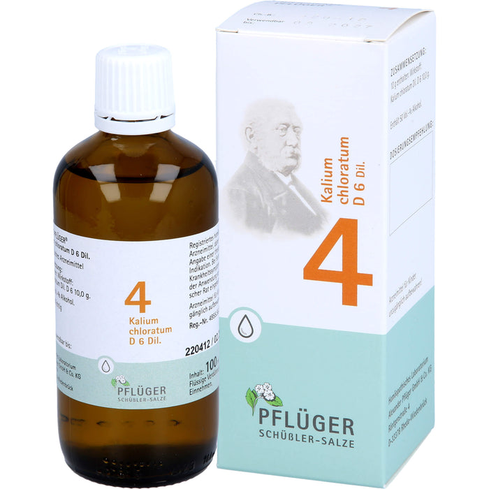 Biochemie Nr.4 Kalium chloratum D6 Pflüger Dil., 100 ml TRO
