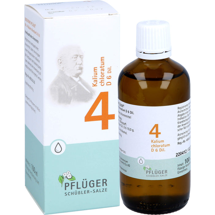 Biochemie Nr.4 Kalium chloratum D6 Pflüger Dil., 100 ml TRO