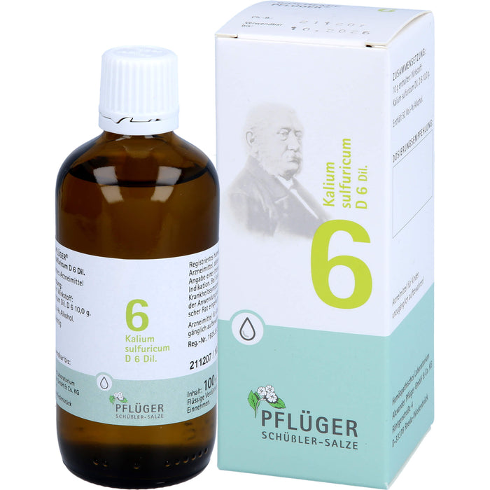 Biochemie Nr.6 Kalium sulfuricum D6 Pflüger Dil., 100 ml TRO