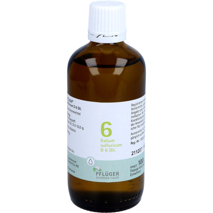 Biochemie Nr.6 Kalium sulfuricum D6 Pflüger Dil., 100 ml TRO