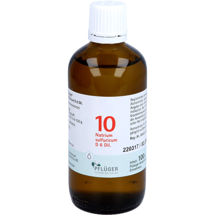 Biochemie Nr.10 Natrium sulfuricum D6 Pflüger Dil., 100 ml TRO