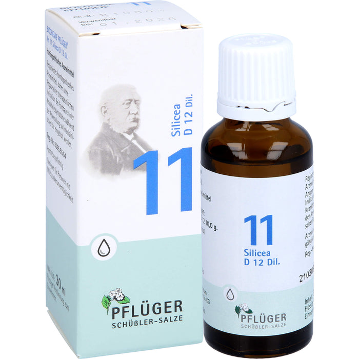 Pflüger Biochemie Nr.11 Silicea D12 Dilution, 30 ml Lösung