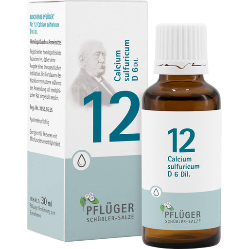 Pflüger Biochemie Nr.12 Calcium sulfuricum D6 Lösung, 30 ml Lösung