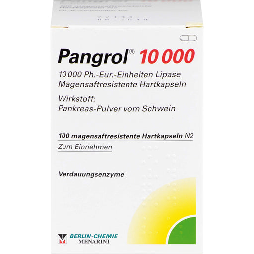 Pangrol 10 000 Lipase Hartkapseln mit Verdauungsenzymen, 100 St. Kapseln