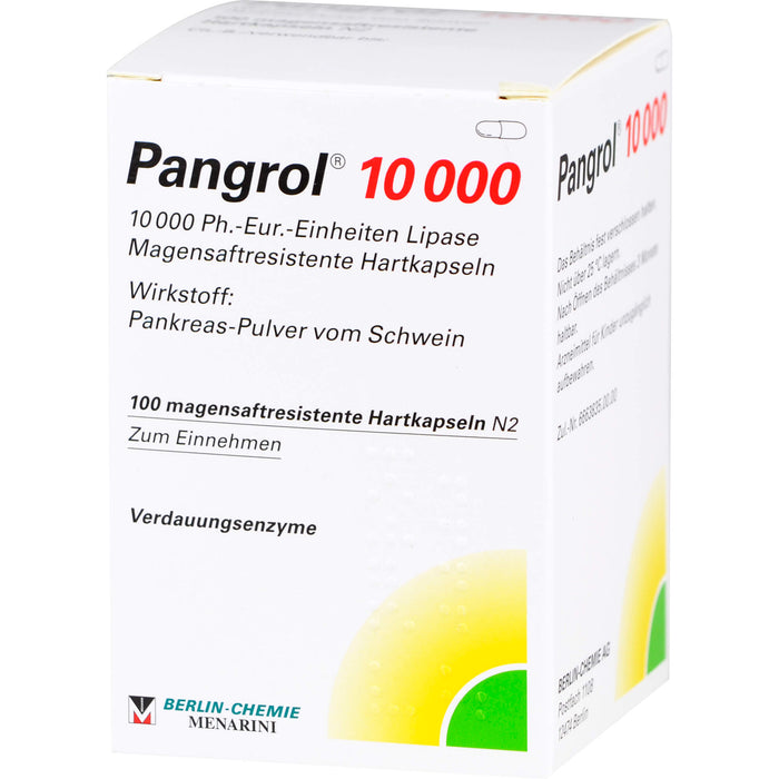 Pangrol 10 000 Lipase Hartkapseln mit Verdauungsenzymen, 100 St. Kapseln