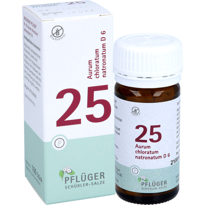 Pflüger Biochemie Nr.25 Aurum chloratum natronatum D6 Tabletten, 100 St. Tabletten
