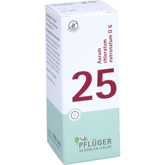 Pflüger Biochemie Nr.25 Aurum chloratum natronatum D6 Tabletten, 100 St. Tabletten