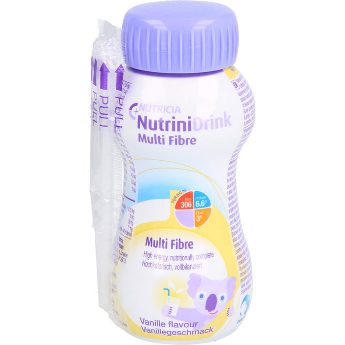 NutriniDrink MultiFibre Vanillegeschmack, 200 ml FLU