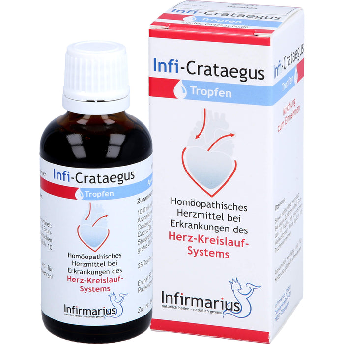 Infi Crataegus Tropfen bei Erkrankungen des Herz-Kreislauf-Systems, 50 ml Lösung