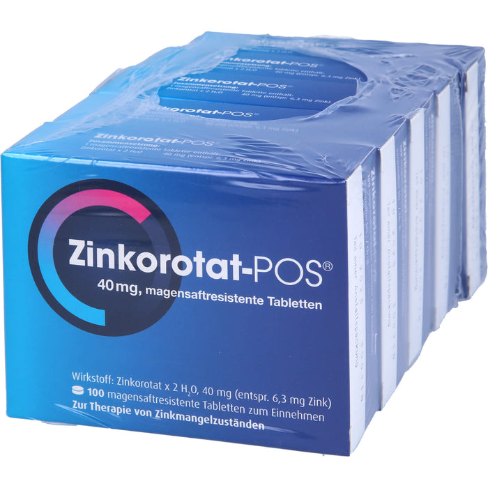 Zinkorotat - POS 40 mg Tabletten, 500 St. Tabletten