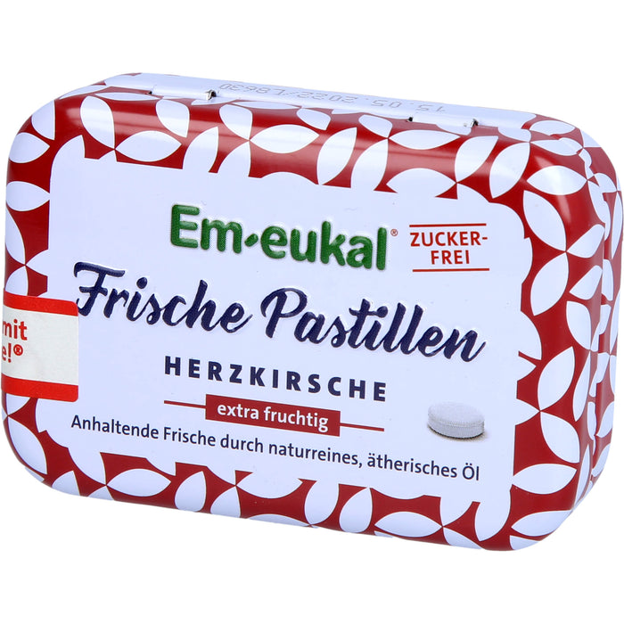 Em-eukal Frische Pastillen Herzkirsche zuckerfrei, 20 g Pastillen