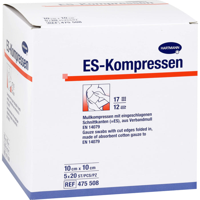 ES-Kompressen steril 10x10cm Großpackung 12fach, 5X20 St KOM