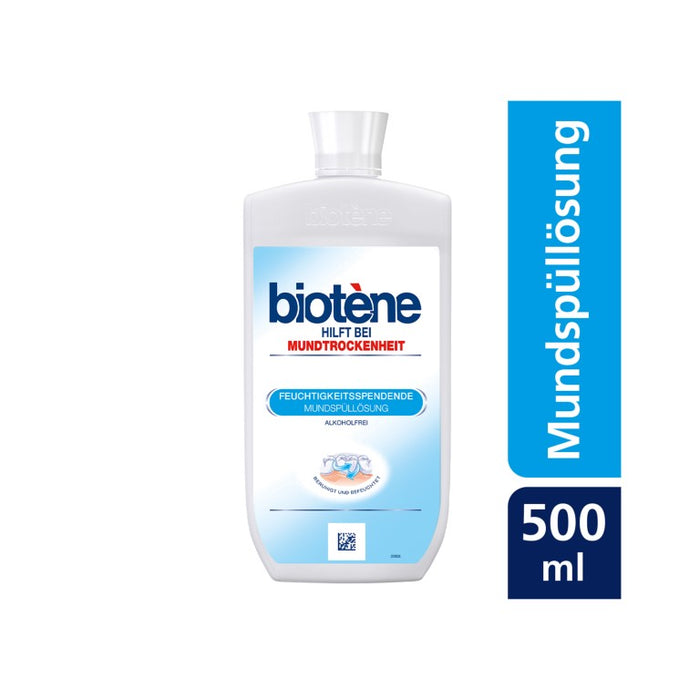 BIOTENE befeuchtende Mundspüllösung zur Linderung von Mundtrockenheit, 500 ml Lösung