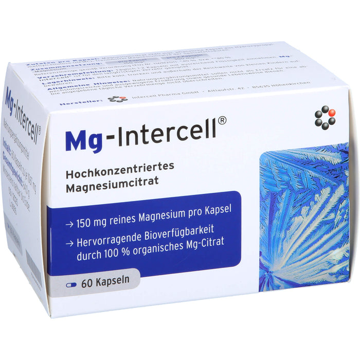 Mg-Intercell Kapseln zur Unterstützung bei Magnesiummangel, 60 St. Kapseln