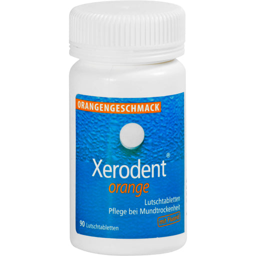 Xerodent Lutschtabletten mit Orangengeschmack Pflege bei Mundtrockenheit, 90 St. Tabletten