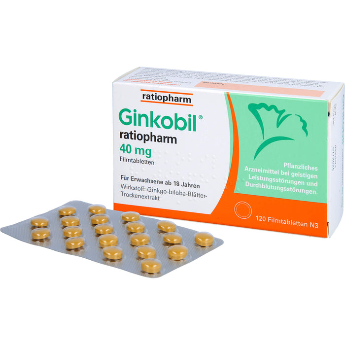 Ginkobil® ratiopharm 40 mg Filmtabletten, 120 St FTA