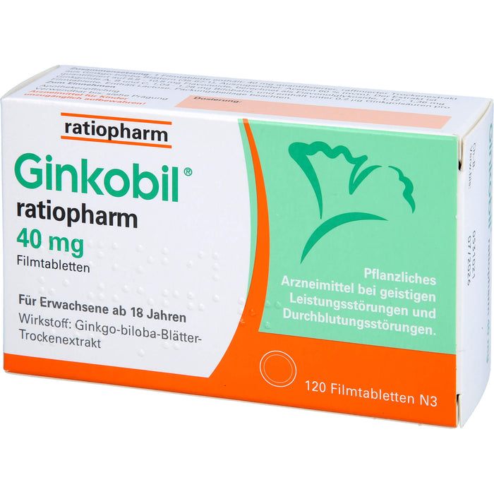 Ginkobil® ratiopharm 40 mg Filmtabletten, 120 St FTA