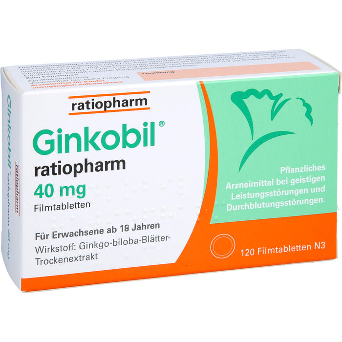 Ginkobil® ratiopharm 40 mg Filmtabletten, 120 St FTA