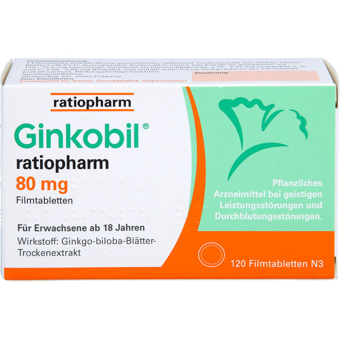 Ginkobil® ratiopharm 80 mg Filmtabletten, 120 St FTA