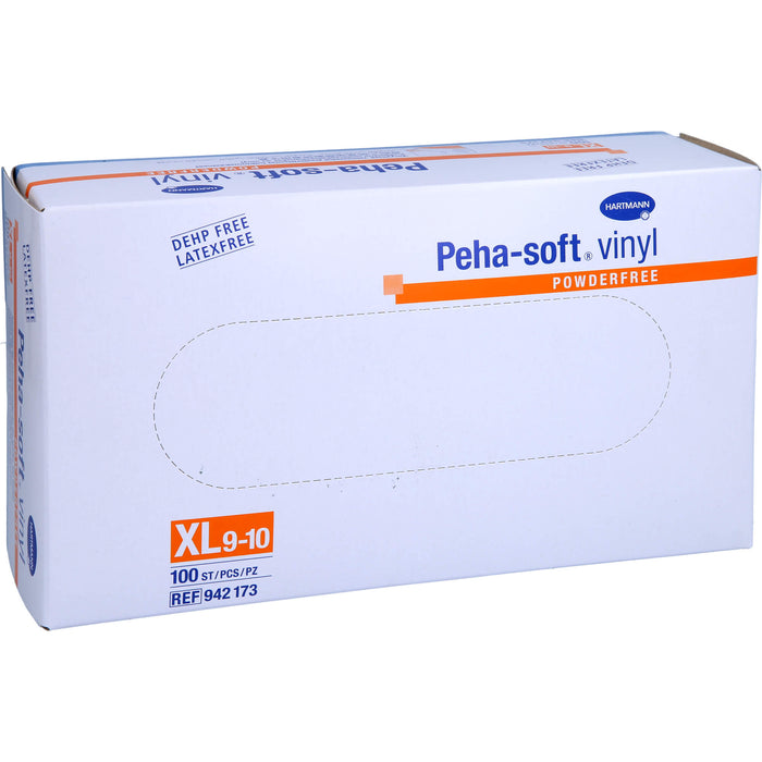 Peha-soft vinyl puderfrei Untersuchungshandschuhe Gr. XL 9 - 10, 100 St. Handschuhe