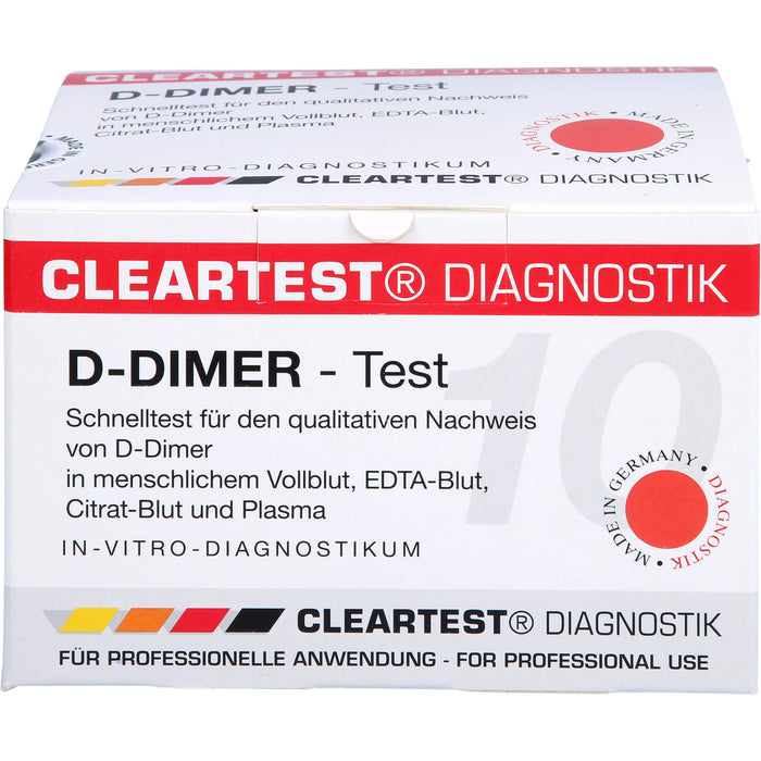 Cleartest D-Dimer Test Vollblut TVT LE DIC, 10 St. Test