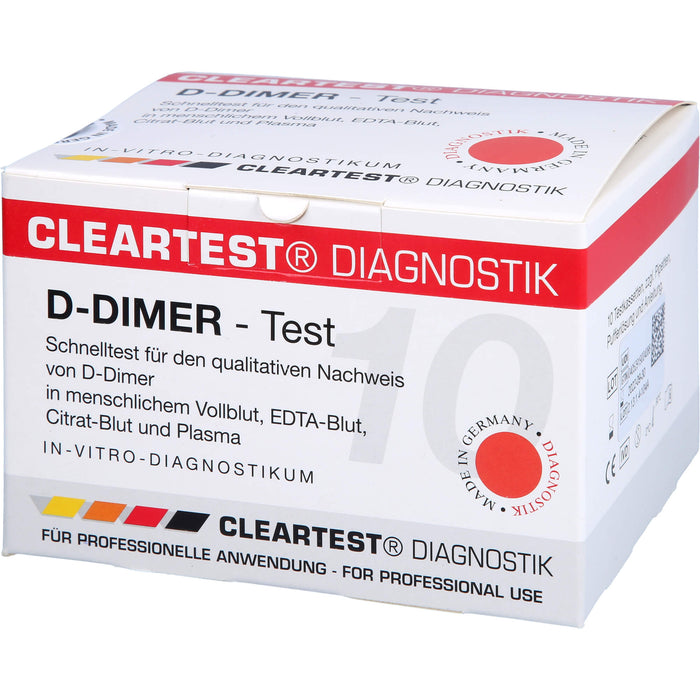 Cleartest D-Dimer Test Vollblut TVT LE DIC, 10 St. Test