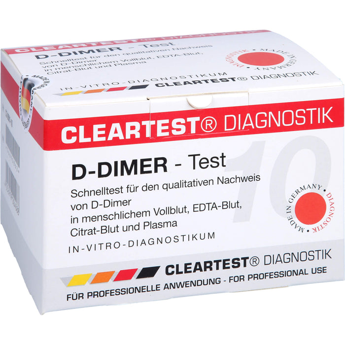 Cleartest D-Dimer Test Vollblut TVT LE DIC, 10 St. Test