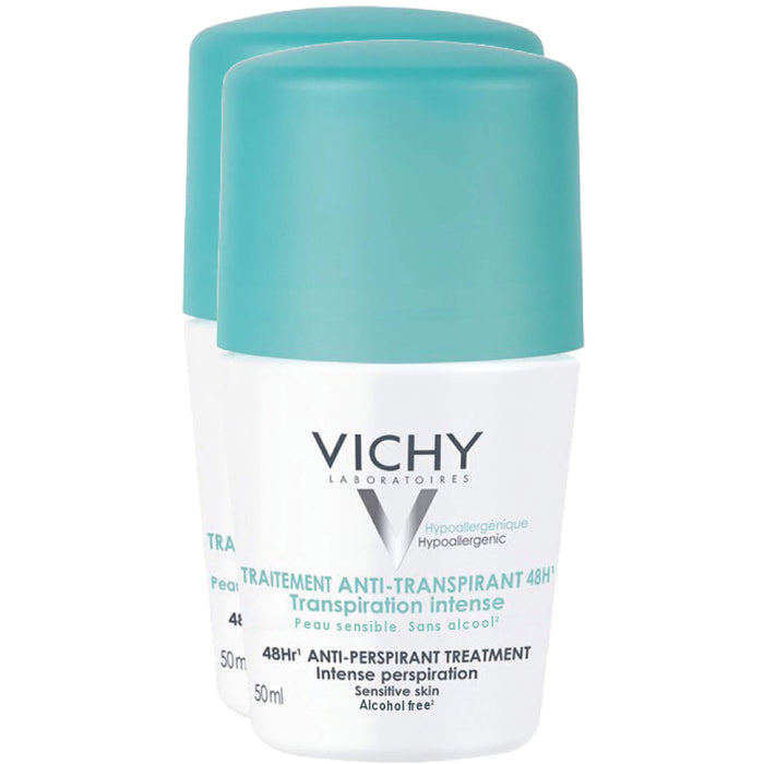 VICHY Deo Roll-On Anti-Trans. 48H Doppelpack, 2X50 ml STI
