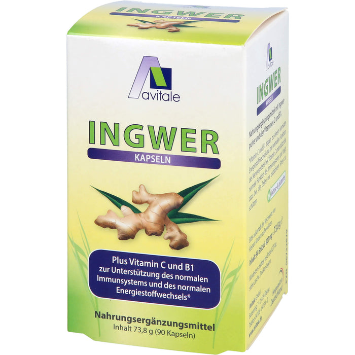 Avitale Ingwer Plus Vitamin C und B1 Kapseln, 90 St. Kapseln