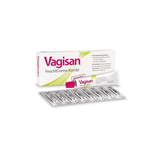 Vagisan Feuchtcreme Kombi bei Scheidentrockenheit Creme + Vaginalzäpfchen, 1 St. Kombipackung
