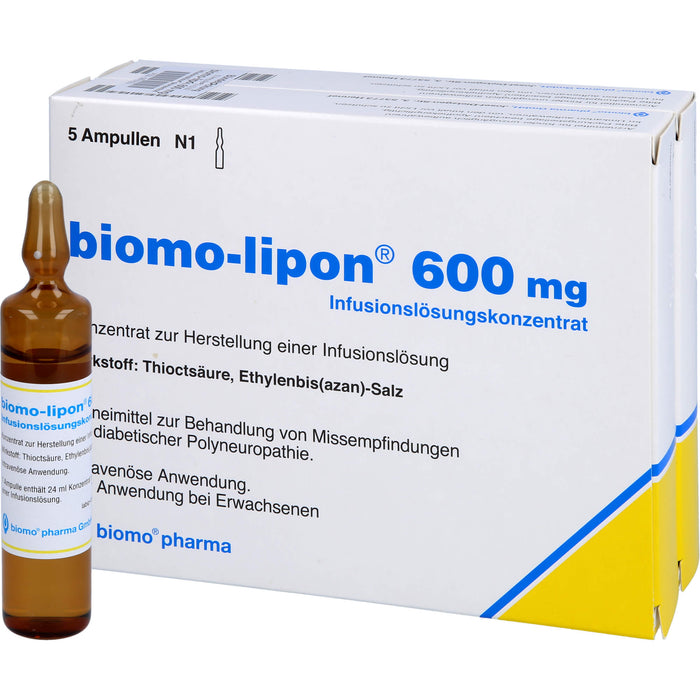 Biomo-lipon 600 mg Infusionslösungskonzentrat, 10 St. Ampullen