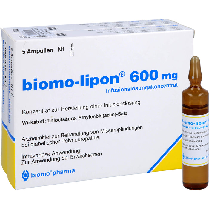 Biomo-lipon 600 mg Infusionslösungskonzentrat, 10 St. Ampullen