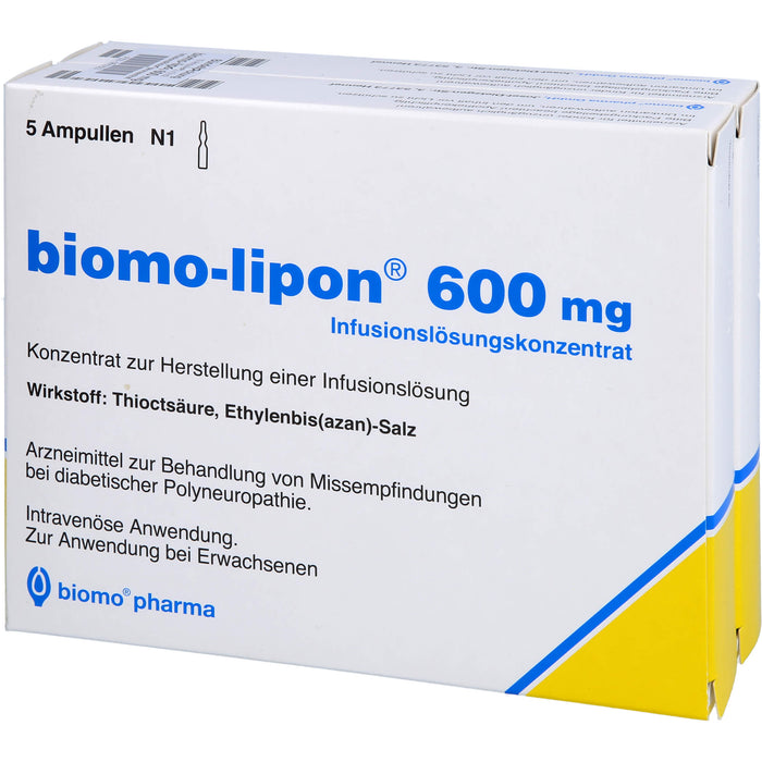 Biomo-lipon 600 mg Infusionslösungskonzentrat, 10 St. Ampullen