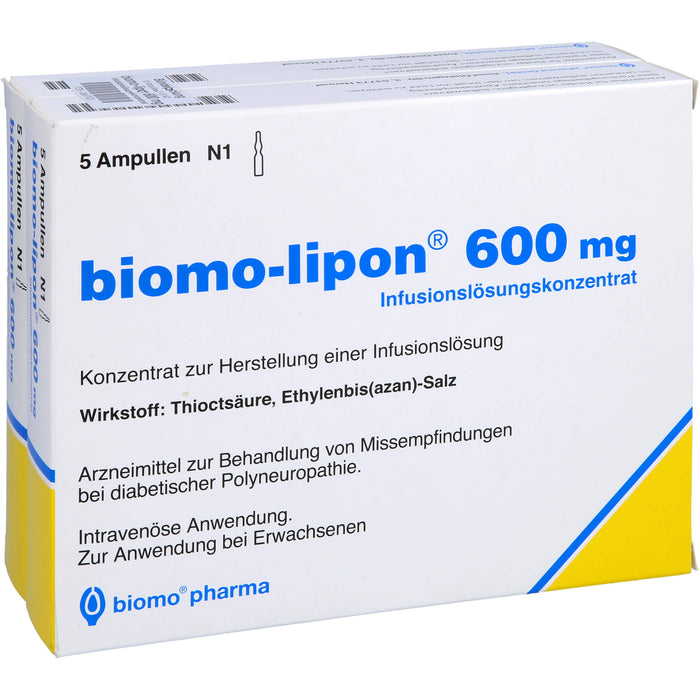 Biomo-lipon 600 mg Infusionslösungskonzentrat, 10 St. Ampullen