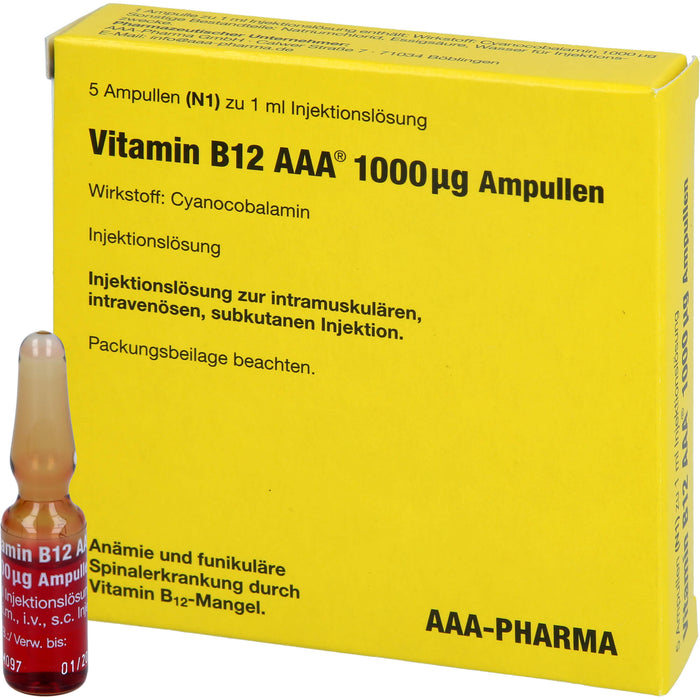 Vitamin B12 AAA  1000 µg Ampullen, 5 ml Lösung