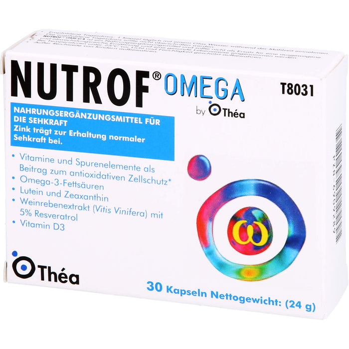 Nutrof Omega Kapseln zur Erhaltung der normalen Sehfunktion, 30 St. Kapseln