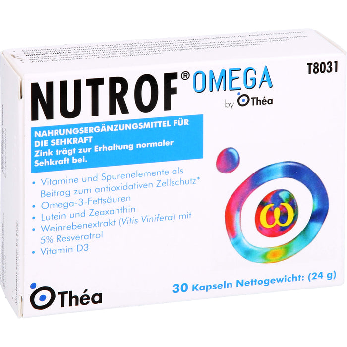 Nutrof Omega Kapseln zur Erhaltung der normalen Sehfunktion, 30 St. Kapseln